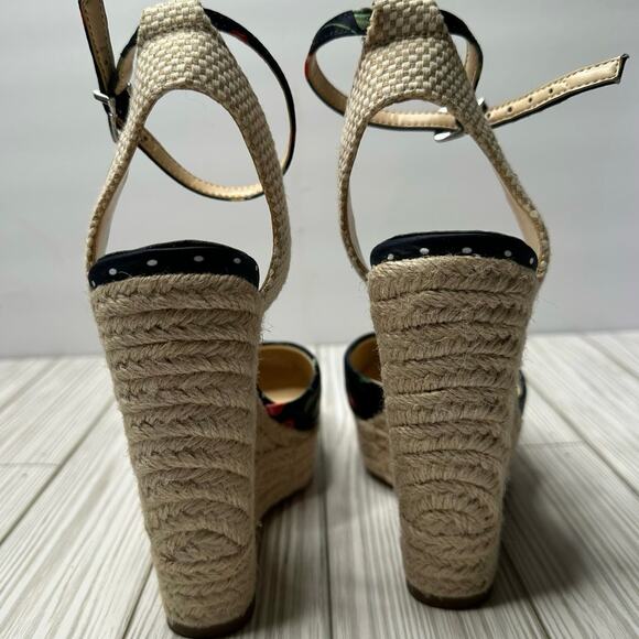 Jessica Simpson Womens 6M Zestah Ankle Strap Wedge Heels Cherry Strawberry Fruit - Picture 7 of 9